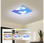 Brilagi-LED Pannello LED dimmerabile SLIMFRAME LED/58W/230V 60x60 cm argento/blu + telecomando