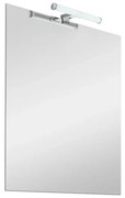 Specchio bagno 50x70 cm reversibile con LED naturale