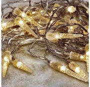 Brilagi - Catena natalizia LED da esterno 50xLED/8 funzioni/3xAA 8m IP44 bianco caldo