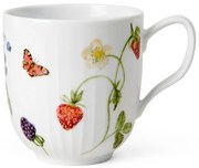 Tazza bianca in porcellana con motivo floreale 330 ml Hammershøi Summer - Kähler Design