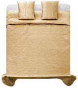 Copriletto di lusso in raso per letto matrimoniale in beige con motivi 220 x 240 cm