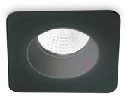 Faretto Ad Incasso Moderno Square Room-65 Alluminio Nero Led 8W 3000K Luce Calda