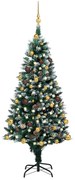 Albero di Natale Preilluminato con Palline e Pigne, Albero di Natale Preilluminato con Palline e Pigne 150 cm VI