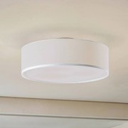 Plafoniera soffitto Sebatin Lindby, dimmerabile, Bianco / Opale, Camera da letto, Tessuto / Stoffa / Seta, Moderno, Plafoniera