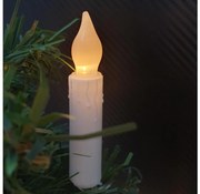 Catena decorativa natalizia a LED 10 LED, alimentazione 2x AA, 1,65 m, luce calda, a forma di candela