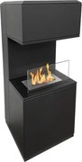 Camino a bioetanolo da terra Oslo in acciao nero L38xP38xH100 cm