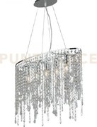 Lampadario a sospensione breeze cromo  e cristalli k9 5 luci attacc...