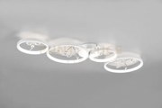 Groovy plafoniera led 37w 4800lm, 4000k 4 cerchi con decori gemme t...
