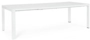 Tavolo Da Esterno Allungabile In Alluminio 100x180-240 Cm Kiplin Bianco Bizzotto