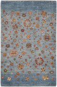 Loribaft Tappeto 120 x 80 Blu (Iran) Annodato A Mano