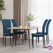 Sedie pieghevoli imbottite in velluto salvaspazio design moderno kit 6  pezzi / Blu