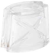 Vetro di ricambio per lampadario E14 10x12 cm bianco