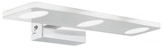 Applique Moderna Cabus Acciaio Cromo 3 Luci Led Integrato 4,5W