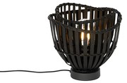 Lampada da tavolo orientale bambù nero - Pua