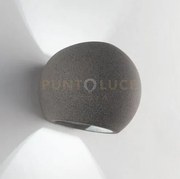 Applique a parete moses cemento 1 luce attacco g9 15,5x11,5x12,5cm