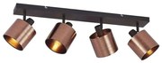 Lindby - Joudy 4 Plafoniera Ottone/Nero Lindby