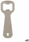 Apribottiglie Acciaio inossidabile 11 x 4 x 0,5 cm Argentato (12 Unità)