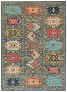 Samarkand Tappeto 200x150 Verde (Pakistan) Annodato A Mano