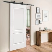 Porta scorrevole reversibile Miami in mdf bianco, L 93 x H 212 cm, con binario Indus
