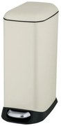 Cestino per la spazzatura color crema in acciaio con pedale 12 l Design – Wenko