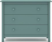 Cassettiera bassa per bambini in legno di pino color petrolio 100x80 cm Max - Marckeric