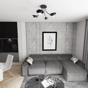 Lampada a soffitto in acciaio ENSO 4 nero da interno 4xGX53