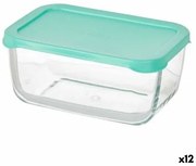 Porta pranzo Snow 790 ml Verde Trasparente Vetro Polietilene (12 Unità)