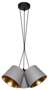 Lampadario su corda  ZOMA 3xE27/60W/260V grigio/rame