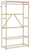 Appendiabiti Con Ripiani 110x40x175 Cm İn Bambù /
