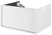 Mobile da bagno sotto lavabo Neo marrone laccato lucido L 60 x H 32 x P 48 cm 1 cassetto, lavabo non incluso