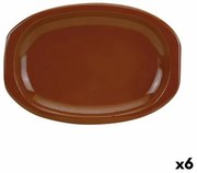 Teglia da Cucina Raimundo Barro Profesional Argilla cotta Marrone 6 Unità 36 x 25 cm