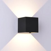 Applique LED moderno da esterno Davos doppia luce marrone IP54, luce bianco caldo 91.6 lumen, MANTRA
