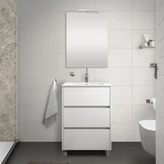 Offerta Composizione Bagno Verona C/lavabo Rovere/bi in vendita