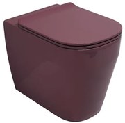 Vaso WC filomuro OLYMPIA CERAMICA tuttoevo melanzana, sedile incluso P 53 x L 36 x H 42 cm