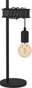 Eglo 43714 - Lampada da tavolo TOWNSHEND 1xE27/10W/230V nera