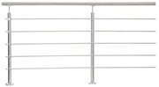 Balaustra in kit ARTENS in inox e inox 304 grigio L 200 cm