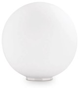 Lampada Da Scrivania-Ufficio Moderna Mapa Vetro Bianco 1 Luce E27 D40Cm