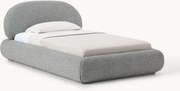 Letto singolo imbottito in bouclé Alba
