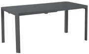 Tavolo da giardino allungabile Idaho NATERIAL in alluminio grigio per 6 persone 110/162x110cm