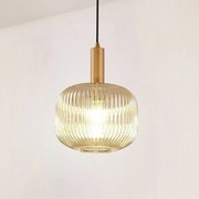 Lindby lampada a sospensione Doroteo, 1 anta, grigio, vetro