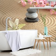 Carta da parati – Giardino Zen e pietre nella sabbia