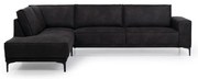Divano angolare antracite in similpelle (angolo sinistro) Copenhagen - Scandic