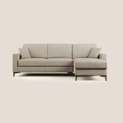 Kafka divano letto angolare in morbido tessuto impermeabile T02 beige 262 cm destro (mat. 120x197)