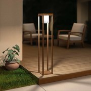 Paletto Lanterna Solare 80cm Corten con Sensore + Picchetto Colore Bianco Naturale 4.000K