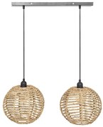 Atmosphera - Lampadario a sospensione con filo RANA 2xE27/40W/230V rattan