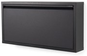 Scarpiera nera in metallo con ante ribaltabili 75x37,5x12,5 cm Billy – Spinder Design