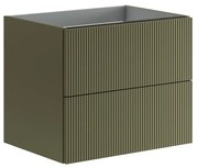 Base per mobile bagno Opera 2 cassetti P 45.5 x L 59.5 x H 50 cm laccato opaco verde salvia