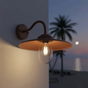 Applique Corten Mattone E27 IP54 per Esterni - Serie AURA