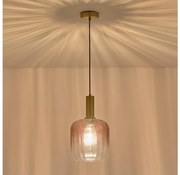 Lampadario a sospensione con filo 1xE27/15W/230V rosso/fumé diametro 20 cm