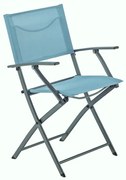Set tavolo e sedie Stell NATERIAL in acciaio blu per 2 persone